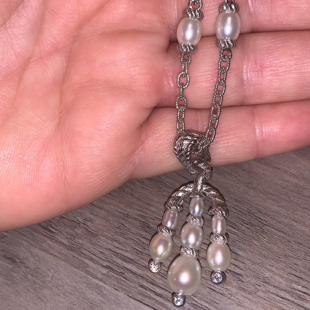 Judith Ripka Pearl necklace & enhancer set - Picture 6 of 7
